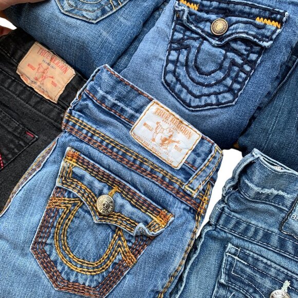 LOT OF 6 Vintage True Religion Jeans Kids Various Sizes - Picture 5 of 13